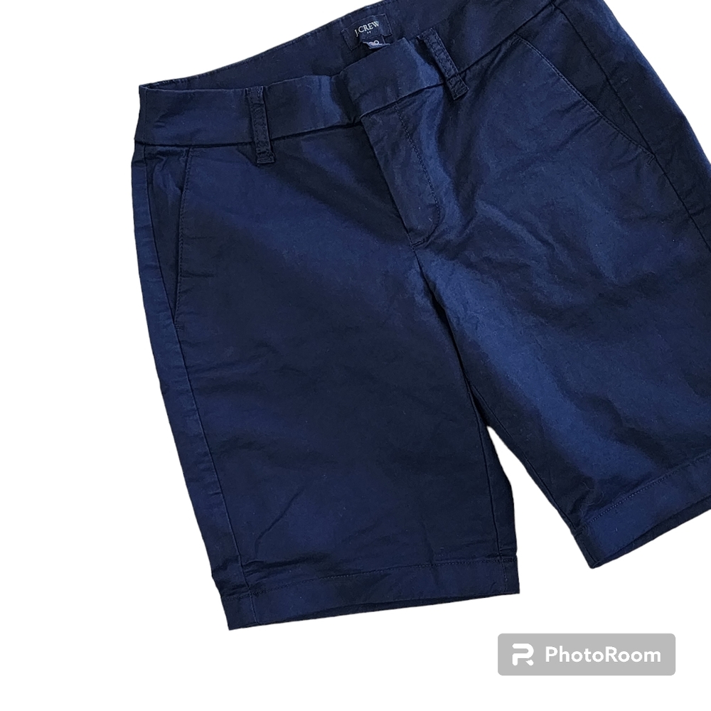 J Crew Factory Frankie Bermuda Chino Shorts Size 00 Blue - Picture 3 of 9